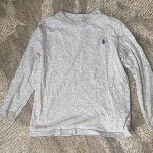 Polo by Ralph Lauren Gray Long Sleeve Tee Classic Crew